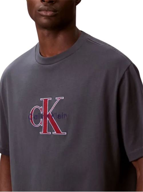 T-shirt con logo centrale Calvin Klein Jeans | LV04RE815GWD7